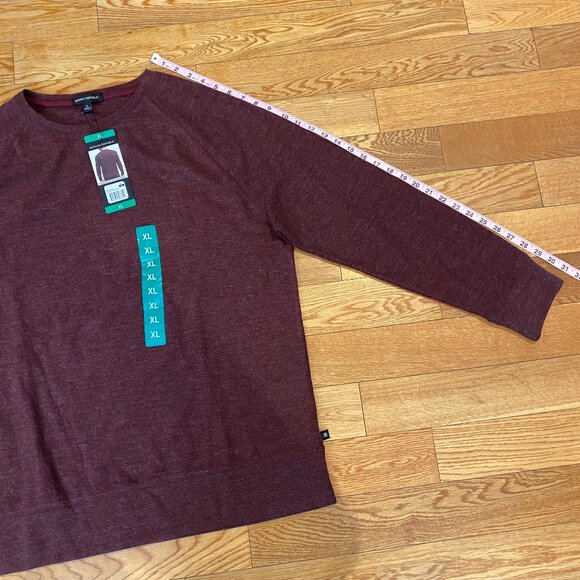 Banana Republic Men’s Soft Brush Waffle Knit Crew Pullover Red XL NWT - Picture 2 of 10